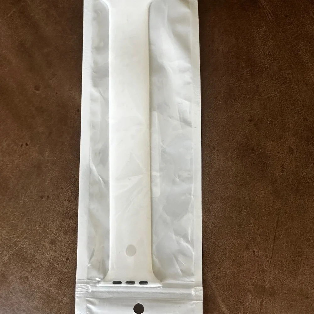 White Silicone Apple Watch Band